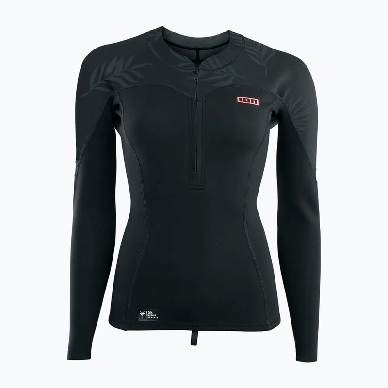 Longsleeve de înot pentru femei ION Neo Zip Top 1.5 black