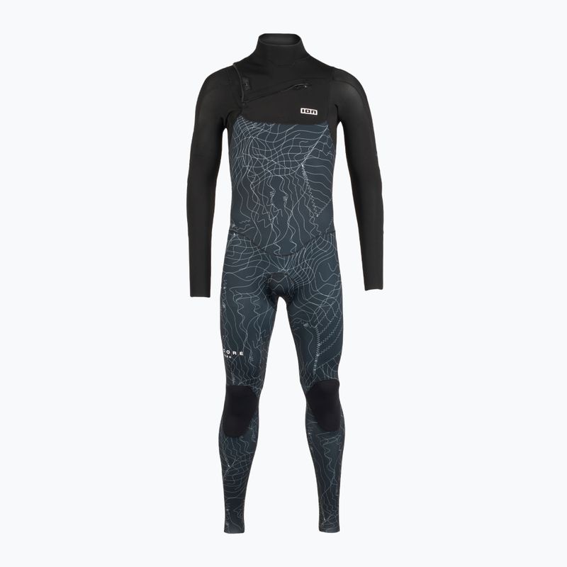 Spumă de înot pentru bărbați ION Seek Core 3/2 mm Front Zip distorted black 2