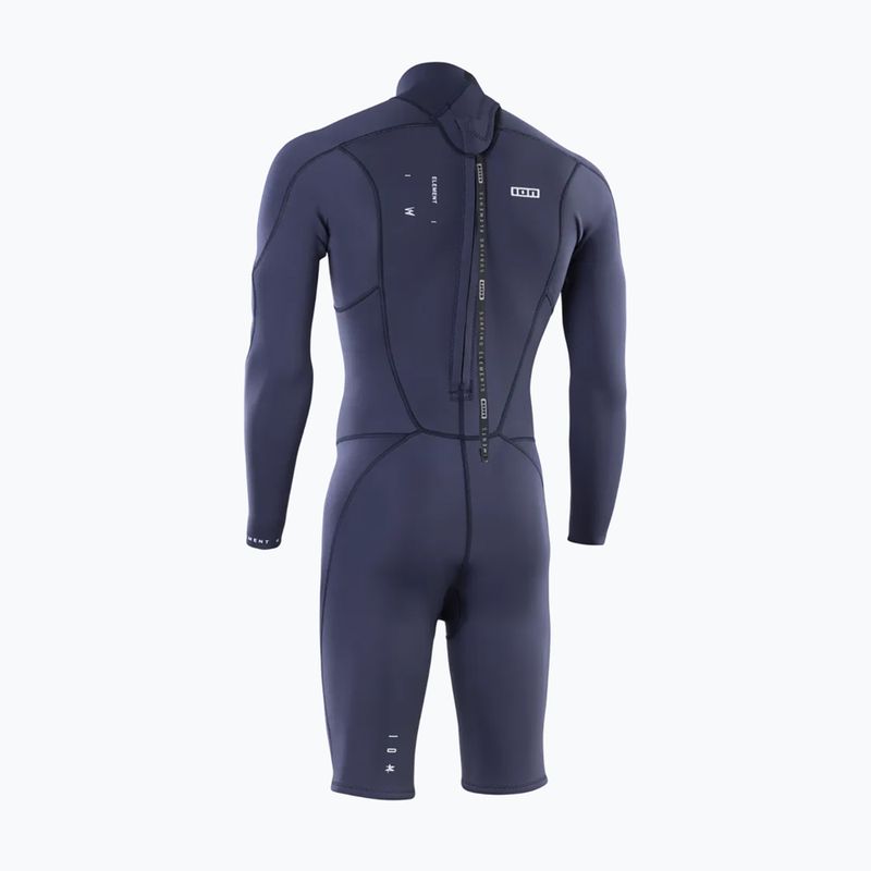 Costum de înot pentru bărbați ION Element 2/2 mm Shorty Back Zip blue nights 2