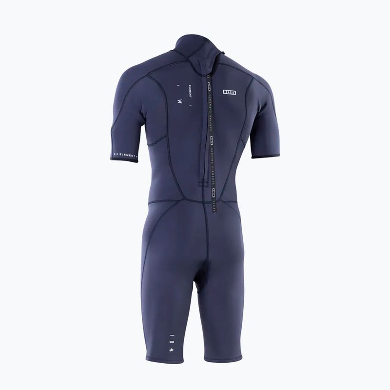 Spumă de înot pentru bărbați ION Element 2/2 mm Shorty Back Zip blue nights 2