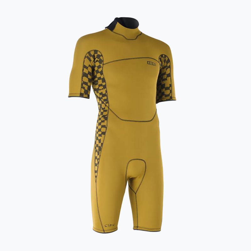 Costum de înot pentru bărbați ION Seek Core 2/2 mm Shorty Back Zip gold burst