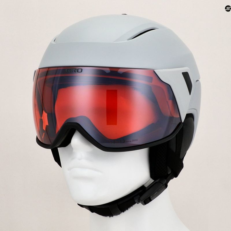 Cască de schi Giro Orbit Spherical matte light grey/vivid ember 9