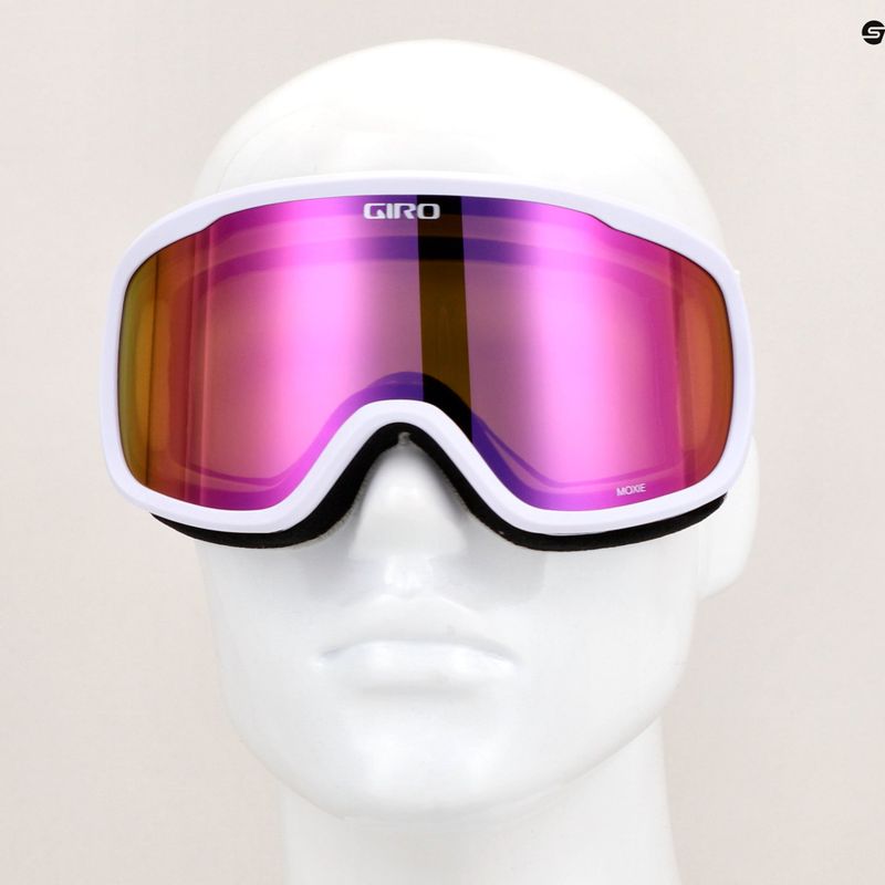 Ochelari de schi pentru femei Giro Moxie white core light/amber pink/yellow 7