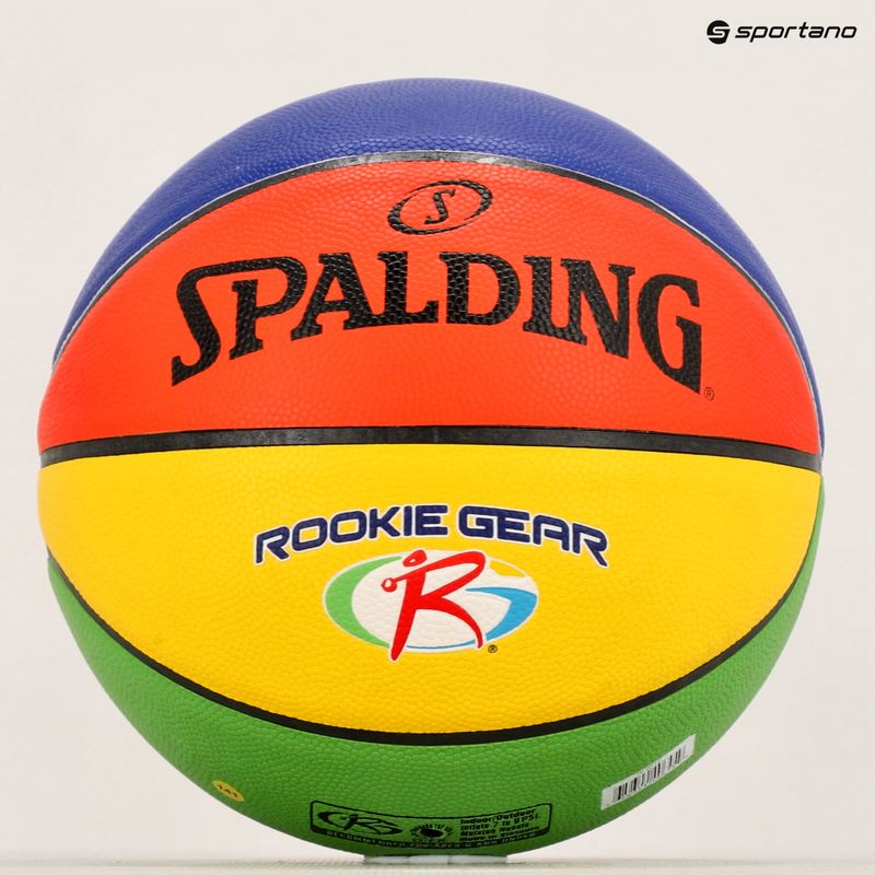 Minge de baschet Spalding Rookie Gear Leather multicolor mărime 5 5