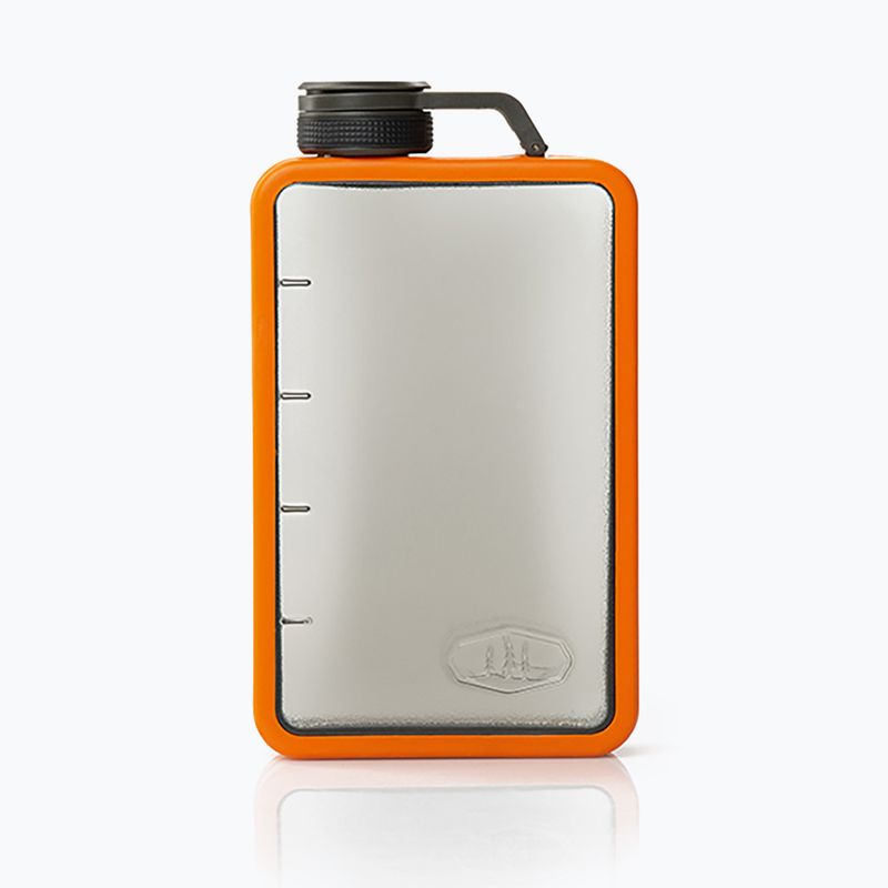 GSI Outdoors Boulder Flask argintiu și portocaliu 79347 sticlă de spirit de turism 79347