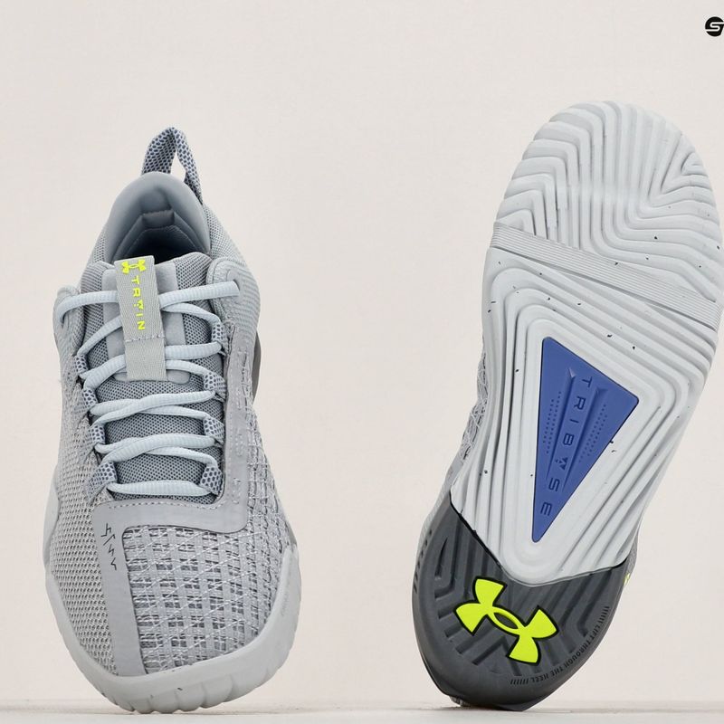 Încălțăminte de antrenament pentru bărbați Under Armour TriBase Reign 6 mod gray/starlight/high vis yellow 14