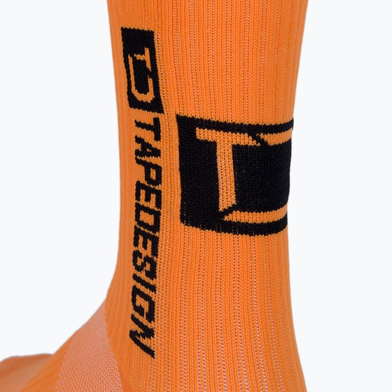 Șosete de fotbal Tapedesign anti-alunecare portocaliu TAPEDESIGN 3