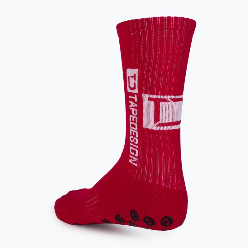 Tapedesign șosete de fotbal antiderapante roșu TAPEDESIGN RED 2