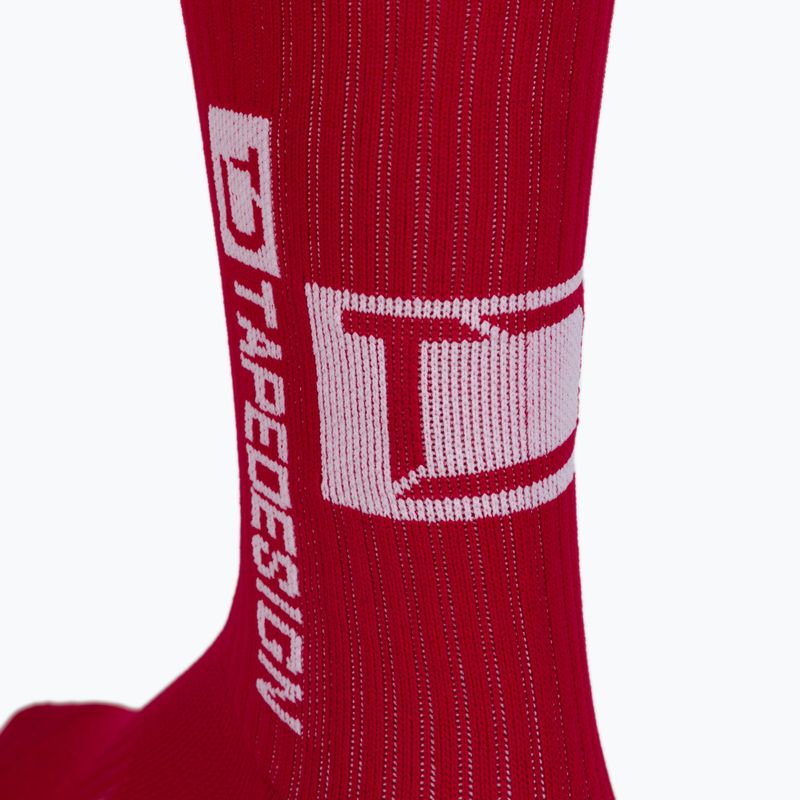 Tapedesign șosete de fotbal antiderapante roșu TAPEDESIGN RED 3