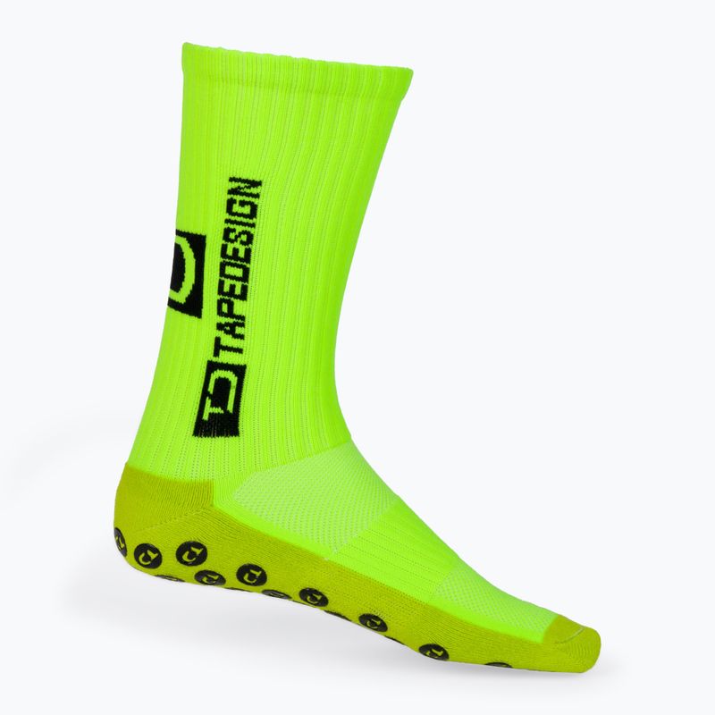 Șosete de fotbal Tapedesign anti-alunecare galben TAPEDESIGNNEONYELLOW 2