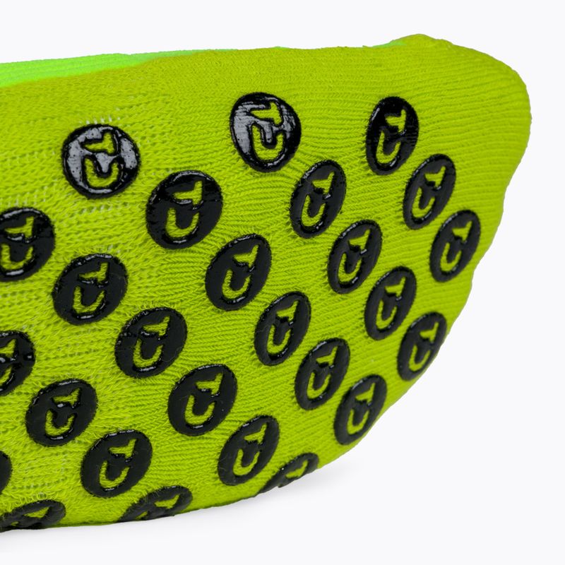Șosete de fotbal Tapedesign anti-alunecare galben TAPEDESIGNNEONYELLOW 5