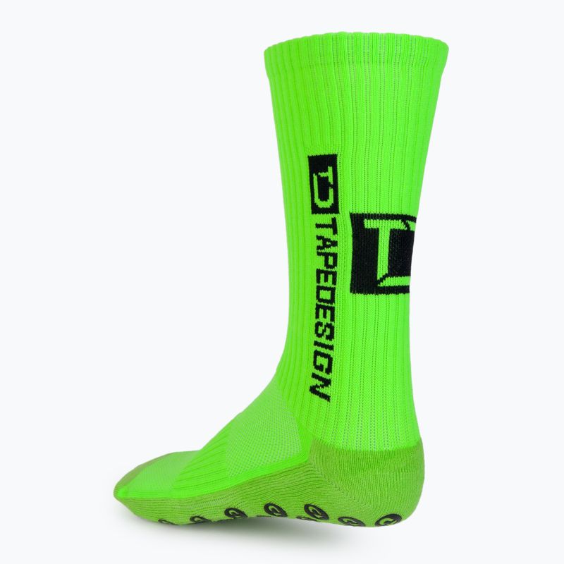 Tapedesign șosete de fotbal anti-alunecare verde TAPEDESIGNNEON GREEN 2