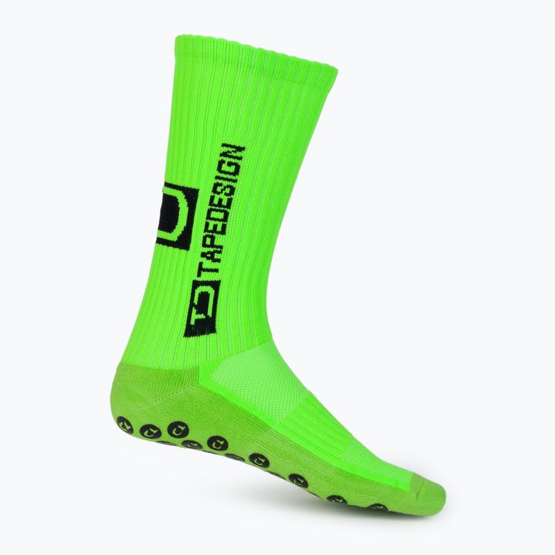 Tapedesign șosete de fotbal anti-alunecare verde TAPEDESIGNNEON GREEN 3
