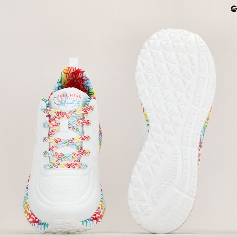 Încălțăminte pentru femei SKECHERS Uno Lite Exuberant Hearts white/multi 10