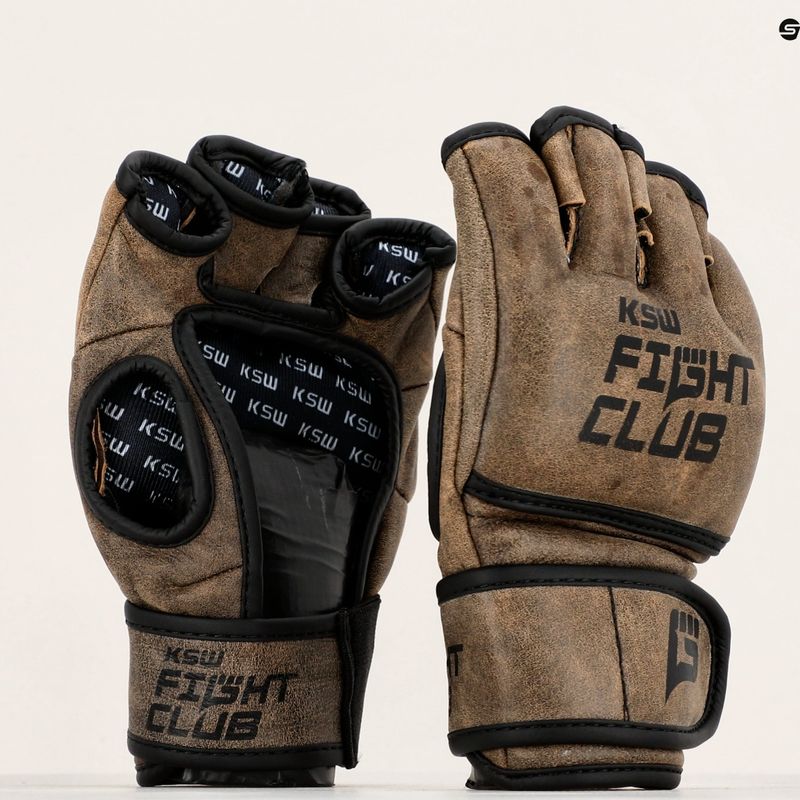 Mănuși de grappling KSW Fight Club maro Gloves_FCL 7