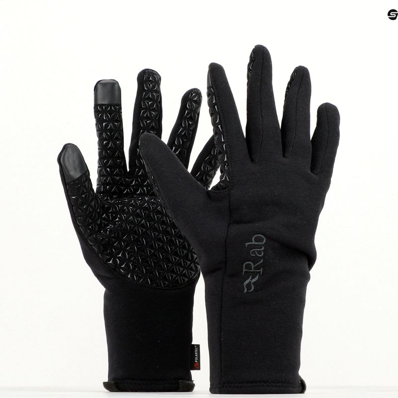 Mănuși de trekking pentru bărbați Rab Power Stretch Contact Grip negru 9