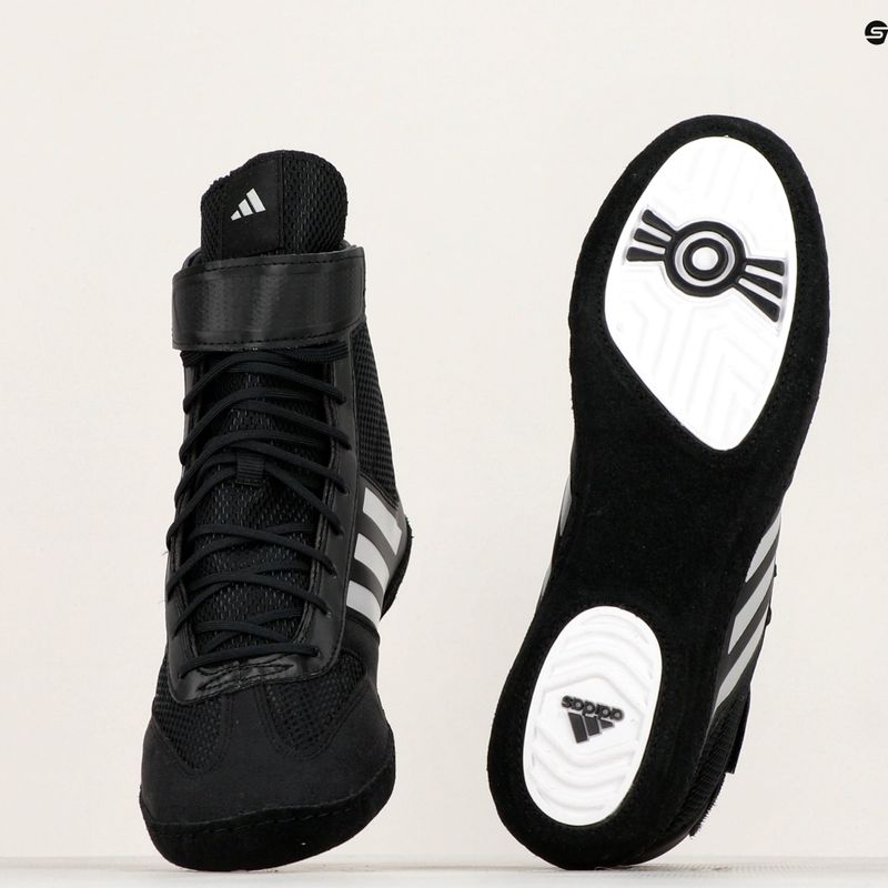 Încălțăminte de box pentru bărbați adidas Combat Speed.5 black/silver BA8007 10