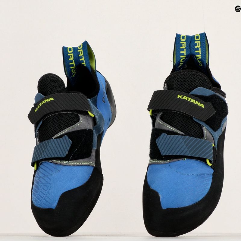 Încălțăminte de cățărare pentru bărbați La Sportiva Katana electric blue/lime punch 10