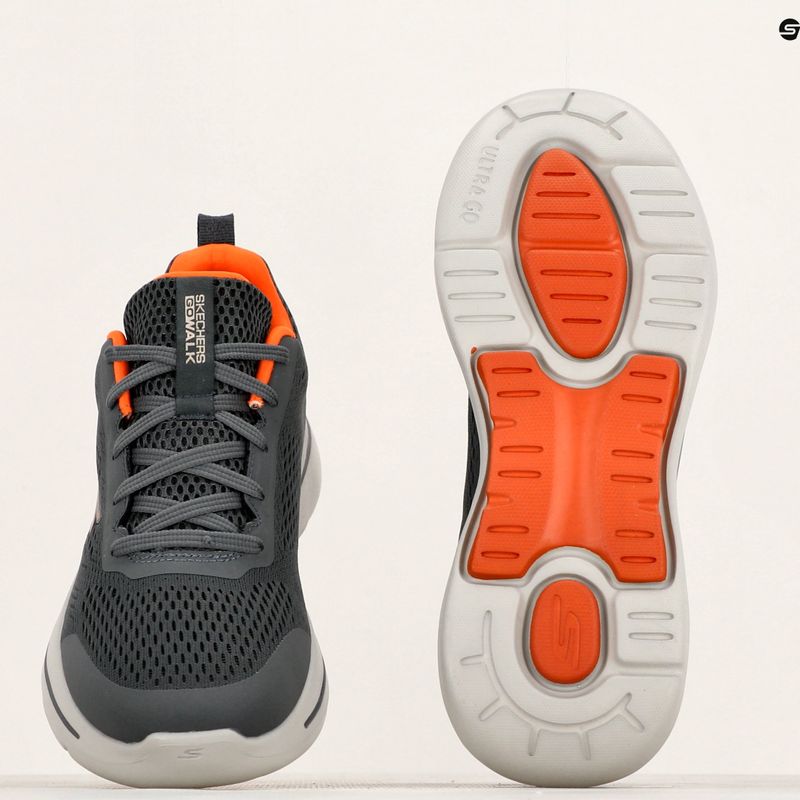 Încălțăminte pentru bărbați SKECHERS Go Walk Arch Fit Idyllic charcoal/white/orange 10