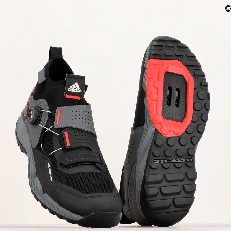Încălțăminte de ciclism MTB pentru bărbați adidas FIVE TEN Trailcross Pro Clip In grey five/core black/red 13