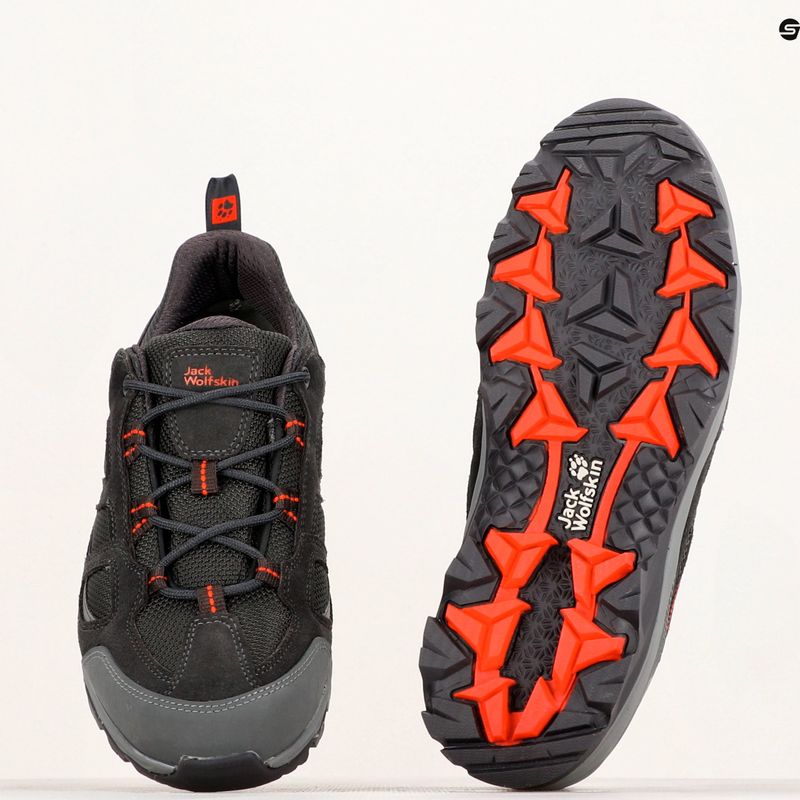 Încălțăminte de trekking pentru bărbați Jack Wolfskin Vojo 3 Texapore Low grey/orange 10