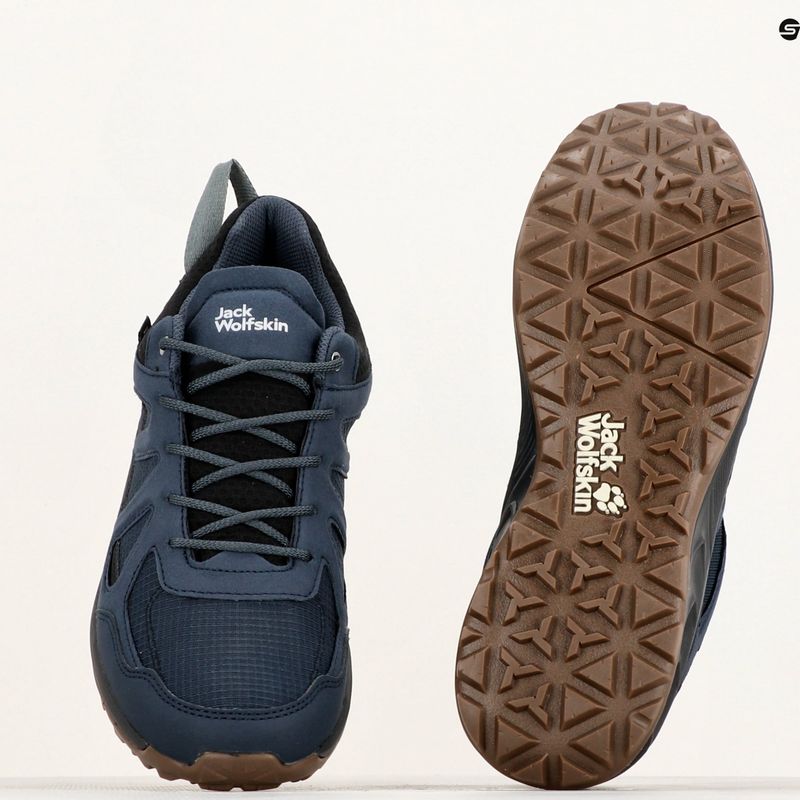 Încălțăminte de antrenament pentru bărbați Jack Wolfskin Woodland 2 Texapore Low night blue 10