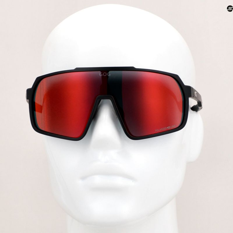 Ochelari de soare GOG Okeanos matt black/polychromatic red 7
