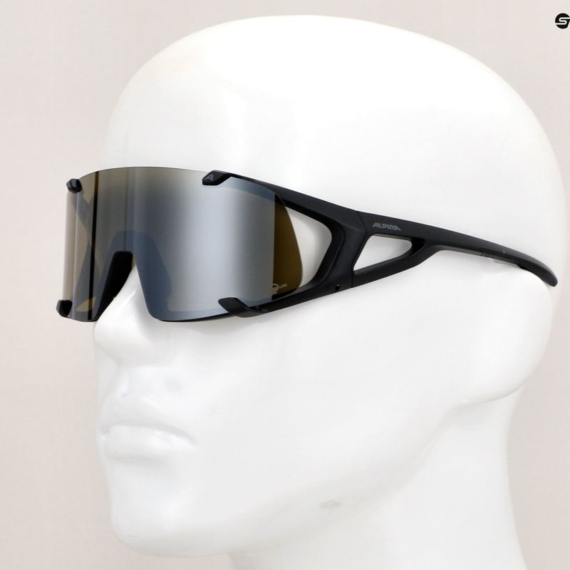 Ochelari de soare Alpina Hawkeye Q-Lite black matt/silver mirror 8