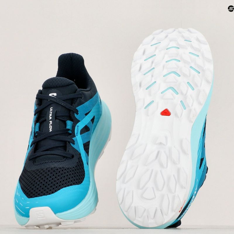 Încălăminte de alergat pentru femei Salomon Ultra Flow carbon/peacock blue/white 16