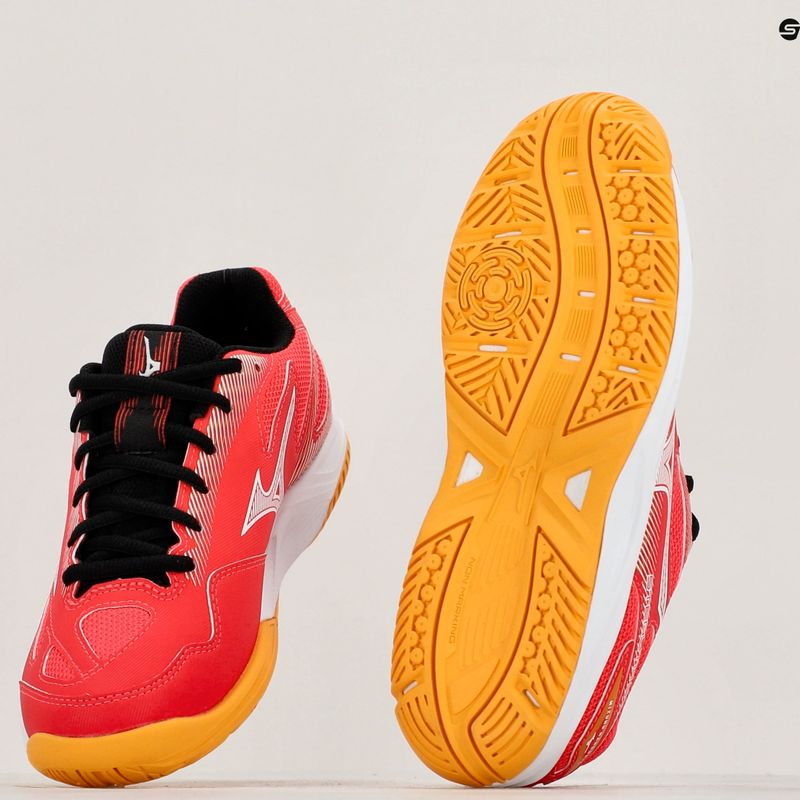 Încălțăminte de handbal pentru copii Mizuno Stealth Star 2 Jr radiant red/white/carrot curl 10