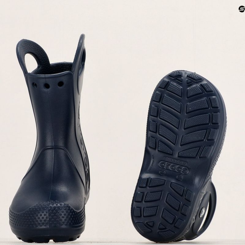 Papuci pentru copii Crocs Handle Rain Boot Kids navy 11