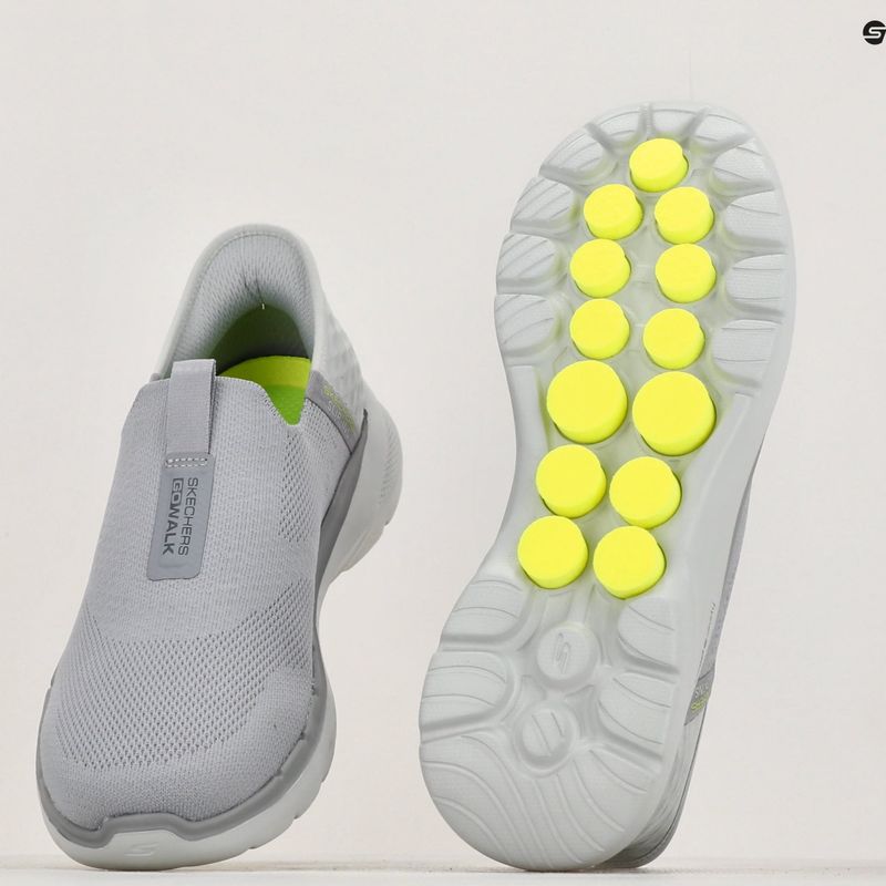 Încălțăminte pentru bărbați SKECHERS Slip-ins Go Walk 6 Easy On grey/grey/green 9