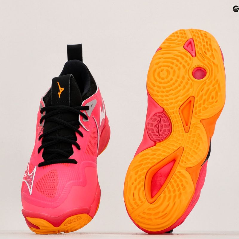 Încălțăminte de volei pentru bărbați Mizuno Wave Momentum 3 radiant red/white/carrot curl 10
