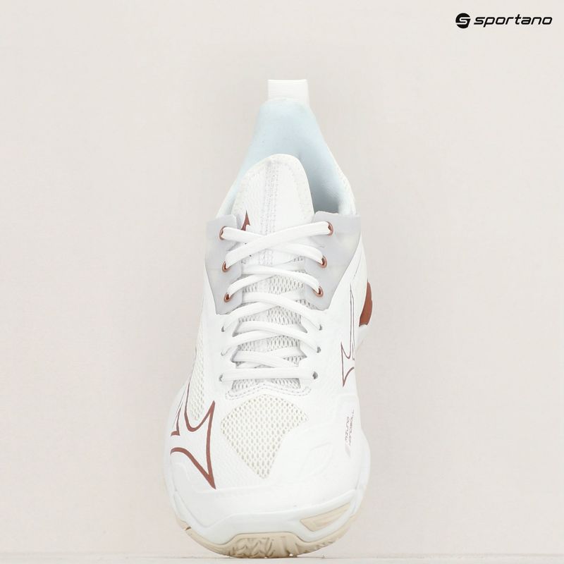 Încălțăminte de alergat pentru bărbați Mizuno Wave Rebellion Sonic 2 white/hot coral/harbor mist 9