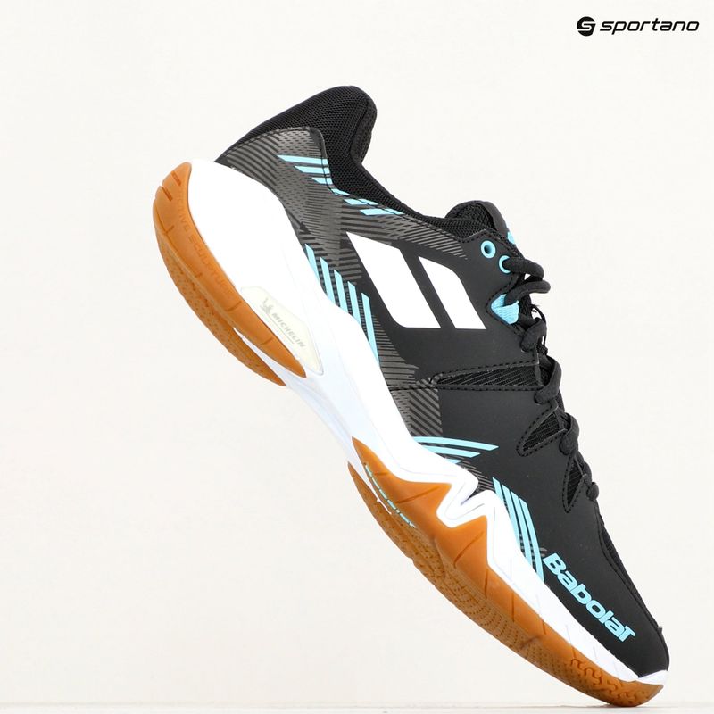 Încălțăminte de badminton pentru bărbați Babolat Shadow Spirit black/light blue 9