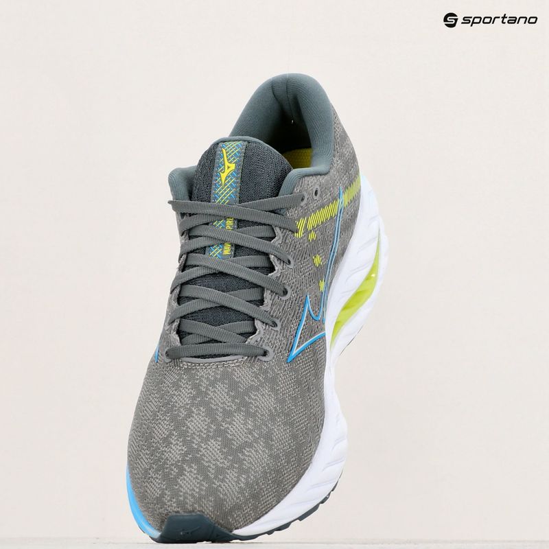 Încălțăminte de alergare pentru bărbați Mizuno Wave Inspire 19 ggray/jet blue/bolt2neon 11