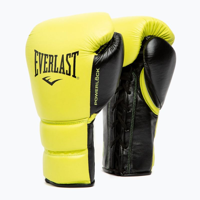 Mănuși de box Everlast Powerlock 2 Laced Pro Training neon yellow 7