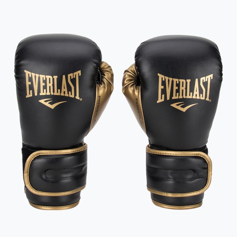 Mănuși de box Everlast Powerlock 2 black/gold 2