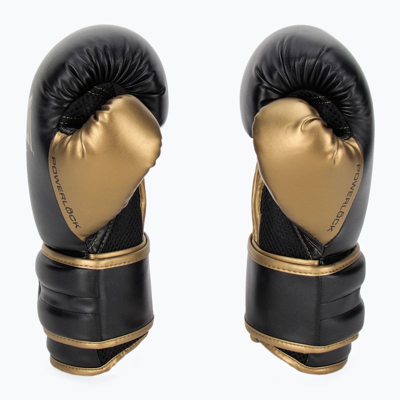 Mănuși de box Everlast Powerlock 2 black/gold 4