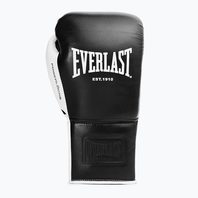 Mănuși de box Everlast Powerlock Pro OG Laced black/white 2