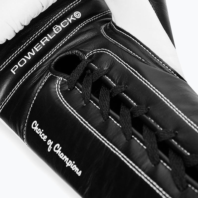 Mănuși de box Everlast Powerlock Pro OG Laced white/black 4