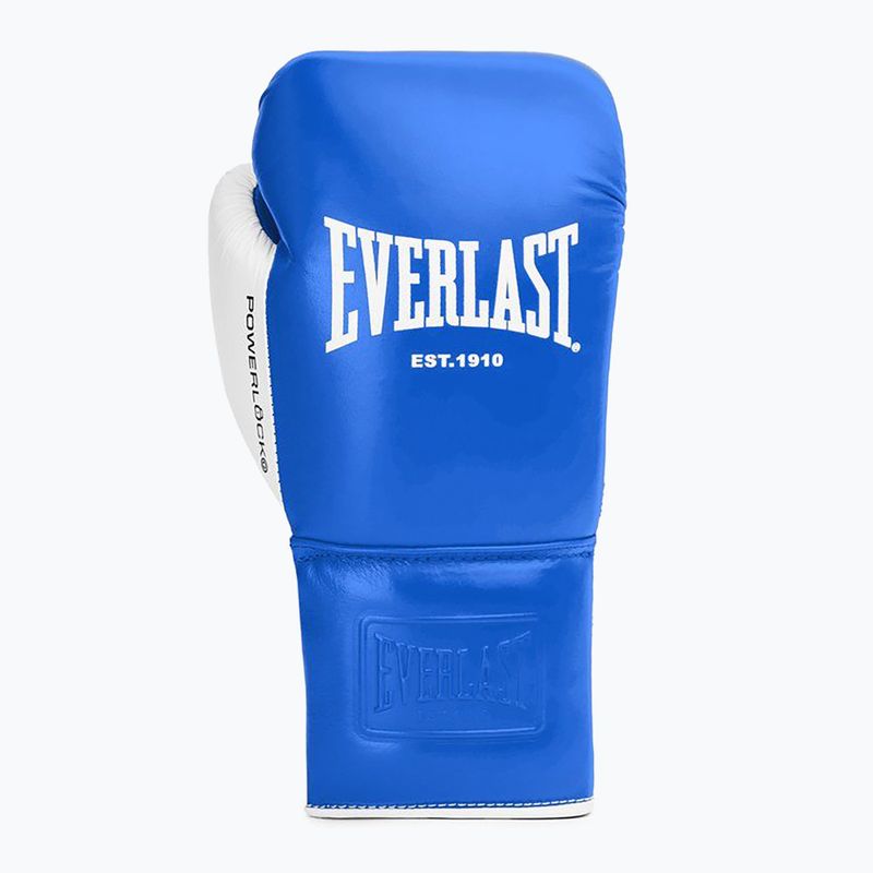 Mănuși de box Everlast Powerlock OG Pro Fight blue/white 2