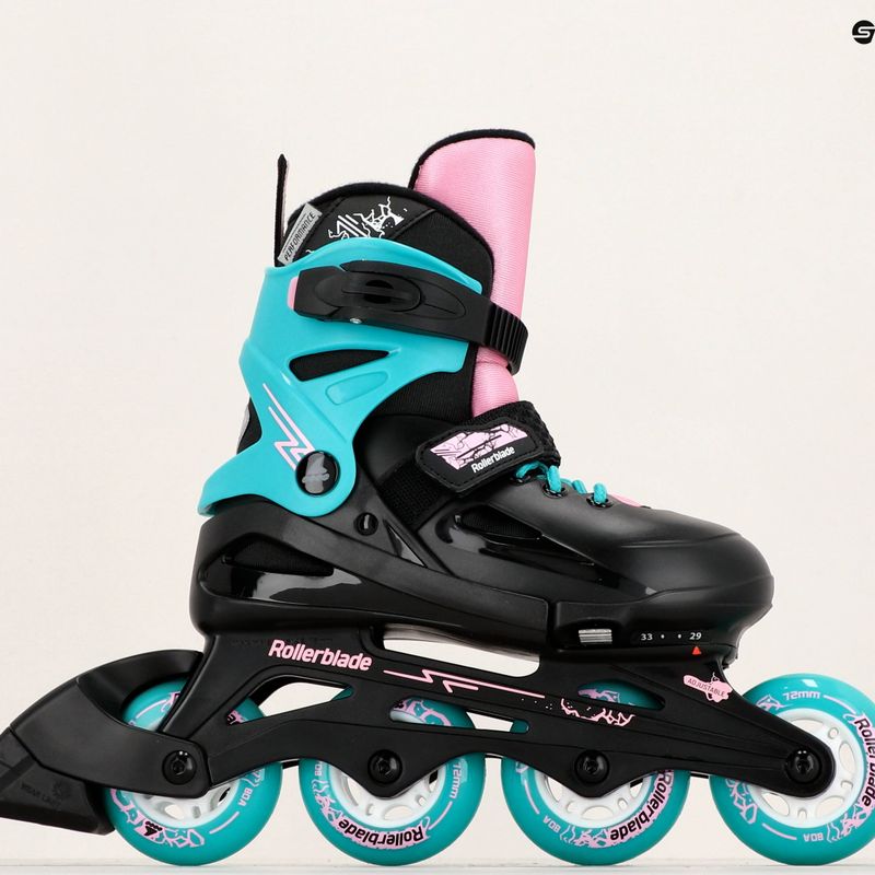 Role pentru copii Rollerblade Fury black sea/green 8