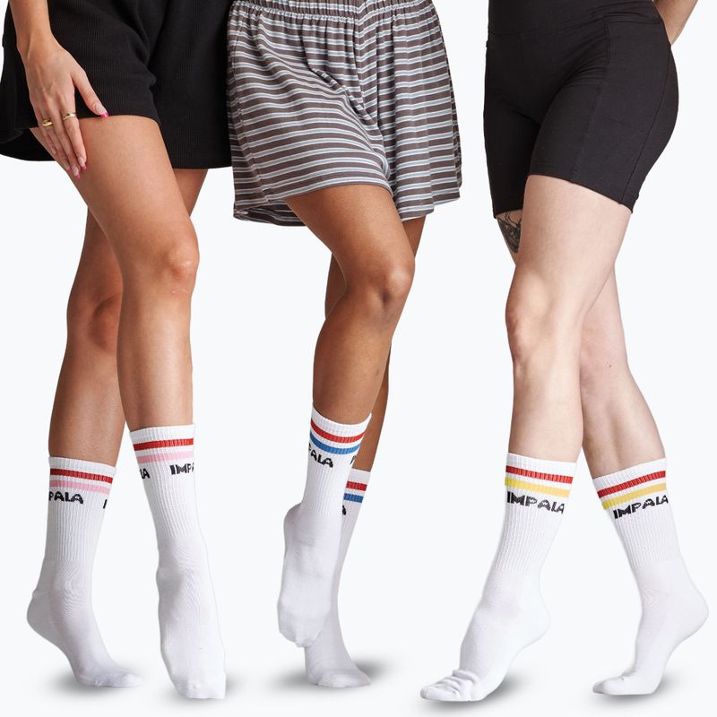 Șosete pentru femei IMPALA Stripe 3 pary white 3