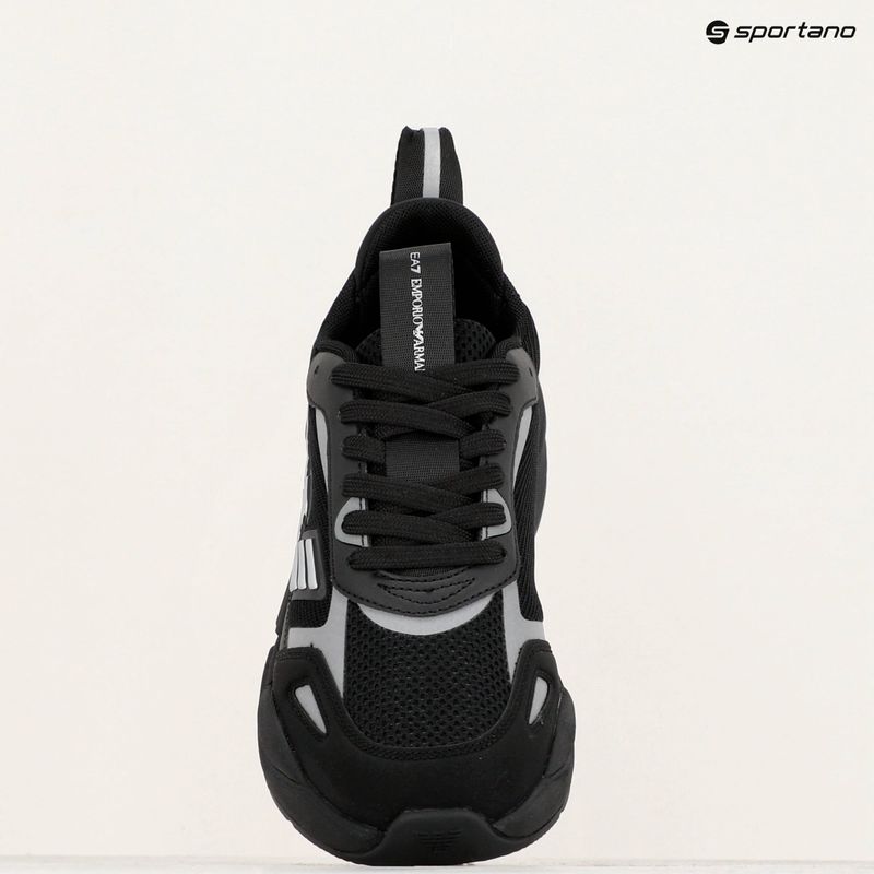 EA7 Emporio Armani Ace Runner triplu negru/argintiu pantofi Emporio Armani Ace Runner triplu negru/argintiu 9