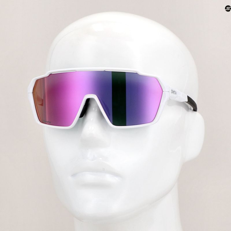 Ochelari de soare cu oglindă Smith Shift MAG alb/color violet cromatic 8