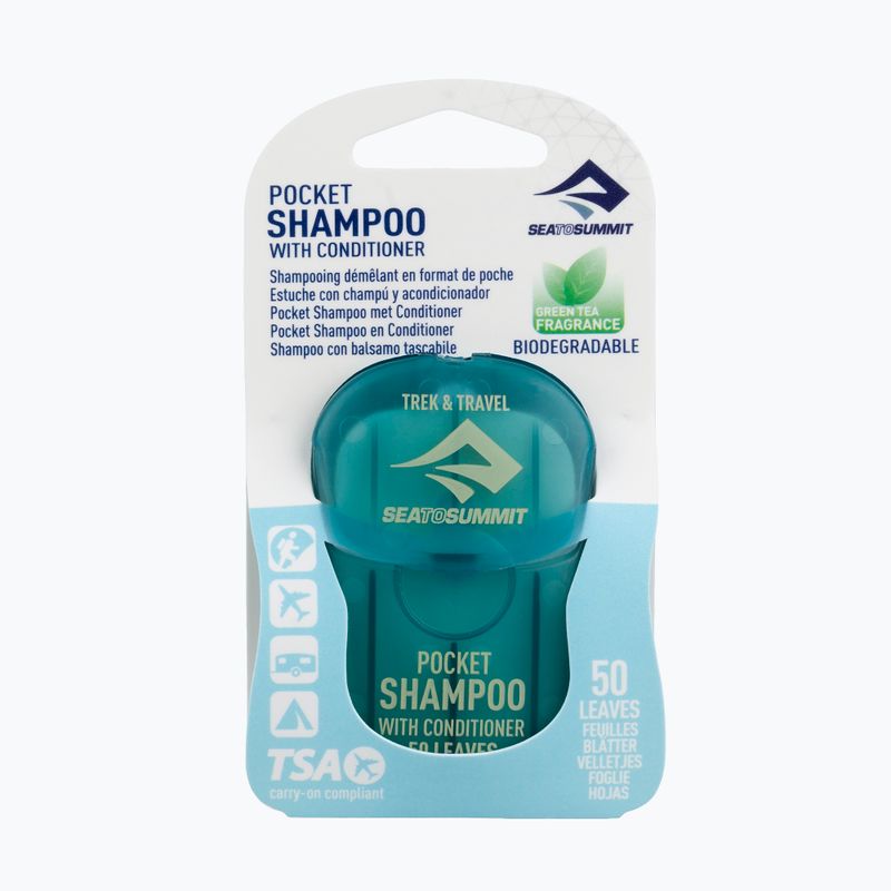 Șampon sub formă de foi Sea To Summit Trek & Travel Pocket Conditioning Shampoo 50 pcs. blue 2