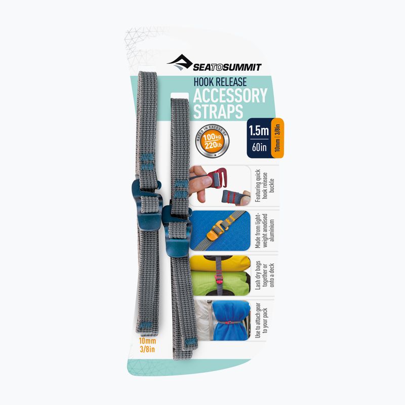 Benzi cu cârlige Sea to Summit Hook Release Accessory Strap blue 2