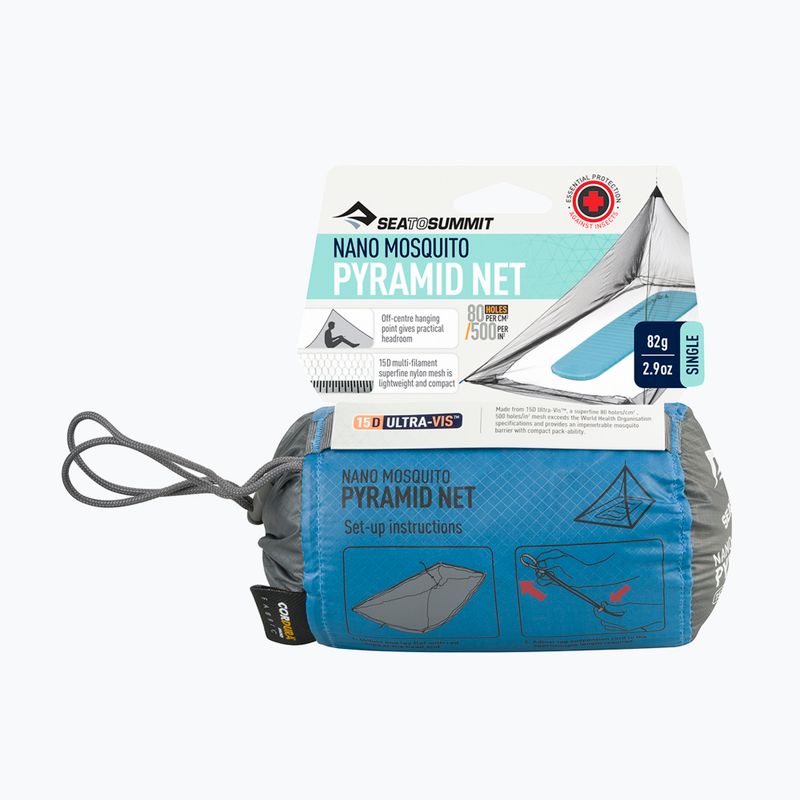 Plasă de țânțari Sea To Summit Nano MosquiTo Pyramid Net Single grey 8