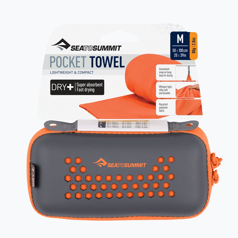 Prosop cu uscare rapidă Sea to Summit Pocket Towel picante 6